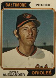 1974 Topps Baseball Cards      282     Doyle Alexander